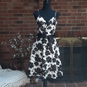 Black and cream floral sundress